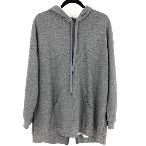 Honey Punch Tops - zipper back hooded tunic sweatshirt | honey punch